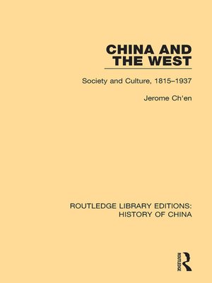 cover image of China and the West